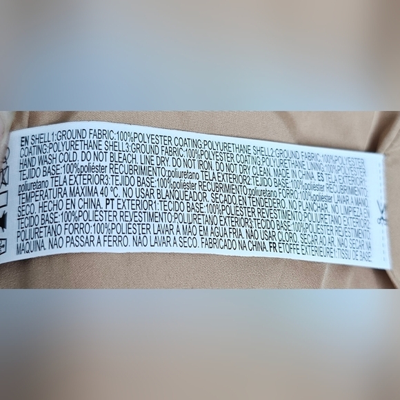 Vegan Leather Striped Color-block Moto Jacket Brown White MEDIUM - Picture 14 of 14